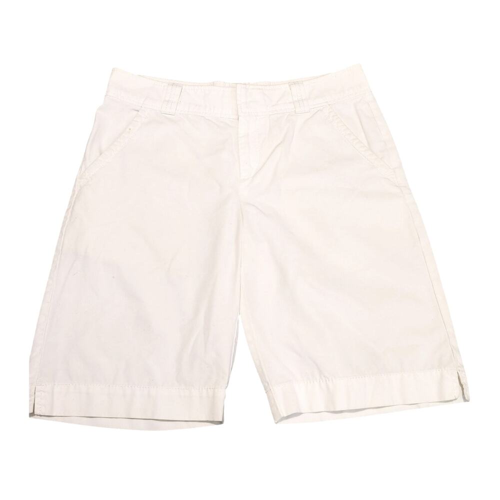 Lilly Pulitzer Resort Fit Bermuda Shorts Mid Rise Cotton White Womens Size 4